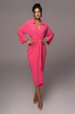 Fuchsia Sunlight Crinkled Mesh Skirt Set -Lady Clothing Store PRODUCT JUL132023 CHIFFON 260