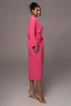 Fuchsia Sunlight Crinkled Mesh Skirt Set -Lady Clothing Store PRODUCT JUL132023 CHIFFON 263