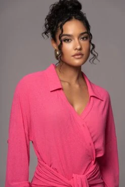 Fuchsia Sunlight Crinkled Mesh Skirt Set -Lady Clothing Store PRODUCT JUL132023 CHIFFON 266