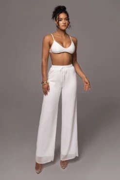 White Pacific 2-Piece Pant Set -Lady Clothing Store PRODUCT JUL132023 CHIFFON 271