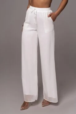 White Pacific 2-Piece Pant Set -Lady Clothing Store PRODUCT JUL132023 CHIFFON 276