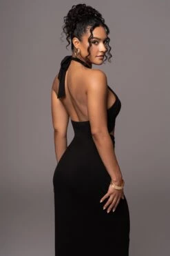 Black Tamara Halter Midi Dress -Lady Clothing Store PRODUCT JUL132023 CHIFFON 5