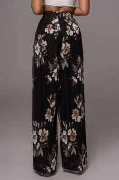 Grey Floral Josette Wide-Leg Pleated Pants 19 Grey Floral Josette Wide-Leg Pleated Pants -Lady Clothing Store PRODUCT JUL132023 CHIFFON 62