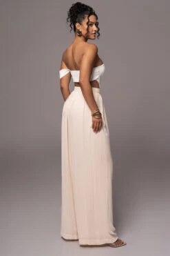 Ivory Josette Wide-Leg Pleated Pants -Lady Clothing Store PRODUCT JUL132023 CHIFFON 69