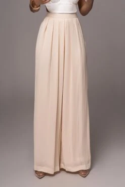 Ivory Josette Wide-Leg Pleated Pants -Lady Clothing Store PRODUCT JUL132023 CHIFFON 72