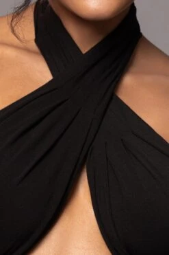 Black Tamara Halter Midi Dress -Lady Clothing Store PRODUCT JUL132023 CHIFFON 8