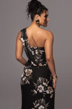 Grey Floral Dream Chiffon Dress -Lady Clothing Store PRODUCT JUL132023 CHIFFON 81