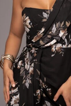 Grey Floral Dream Chiffon Dress -Lady Clothing Store PRODUCT JUL132023 CHIFFON 83