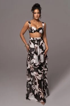 White Floral Printed Love Two-Piece Set -Lady Clothing Store PRODUCT JUL132023 CHIFFON 94