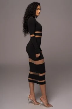 Noir The One Mock Neck Midi Dress -Lady Clothing Store PRODUCT JUL192023 AUGDROP1 122 14333db9 a87a 4250 bb80 2932f0676bd9