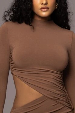 Pecan Clear Skies Mock Neck Dress -Lady Clothing Store PRODUCT JUL192023 AUGDROP1 164