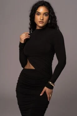 Noir Clear Skies Mock Neck Dress -Lady Clothing Store PRODUCT JUL192023 AUGDROP1 170