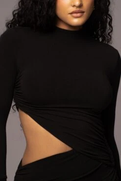 Noir Clear Skies Mock Neck Dress -Lady Clothing Store PRODUCT JUL192023 AUGDROP1 171