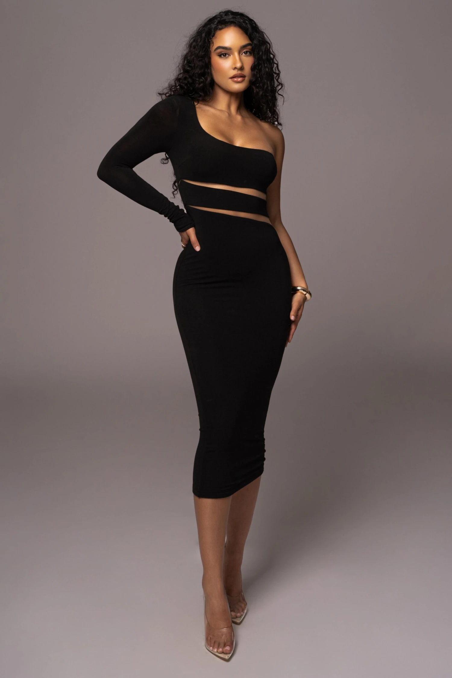 Noir Chase The Night One Shoulder Dress 9 Noir Chase The Night One Shoulder Dress - Image 7