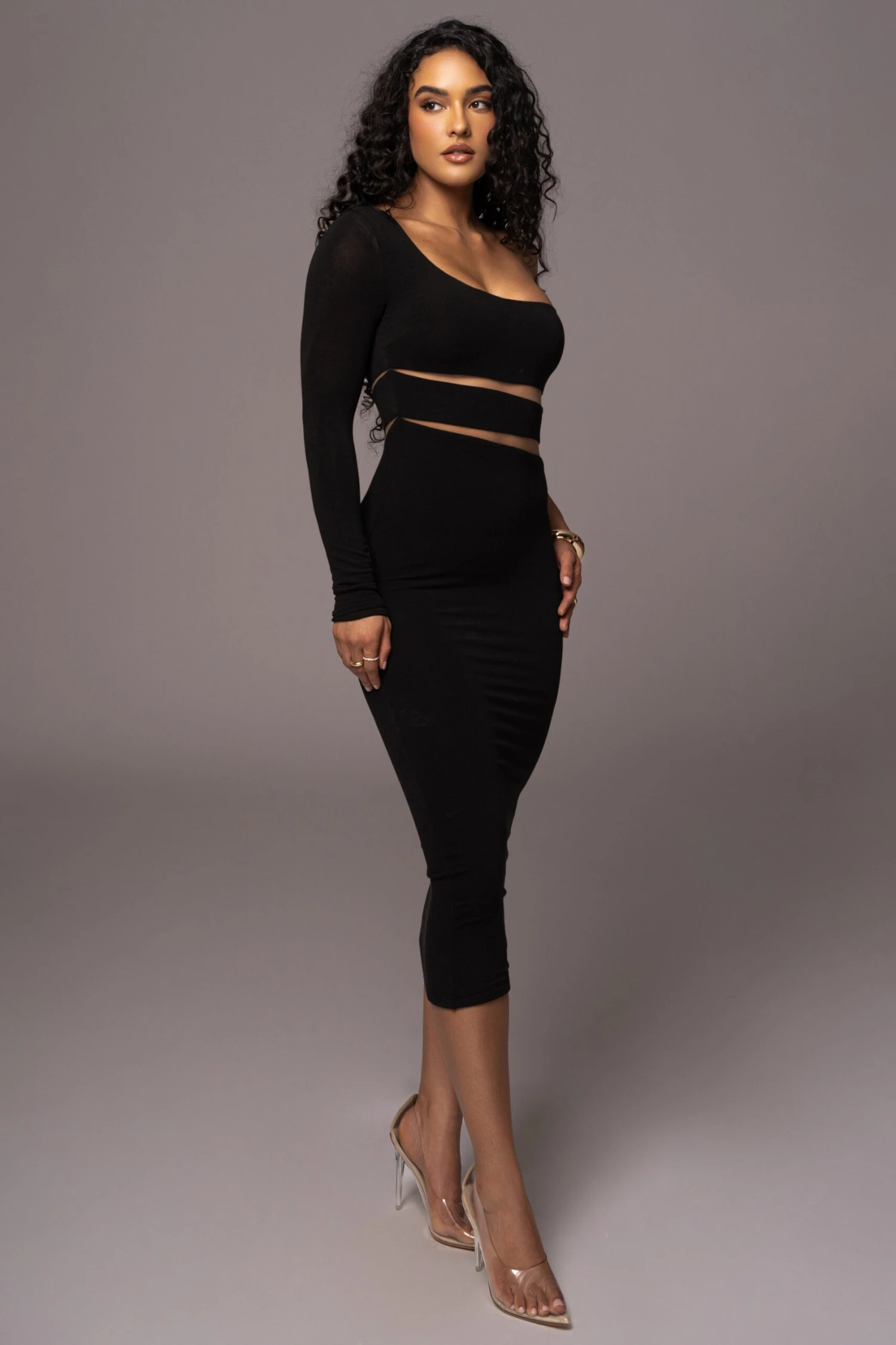 Noir Chase The Night One Shoulder Dress 11 Noir Chase The Night One Shoulder Dress - Image 9