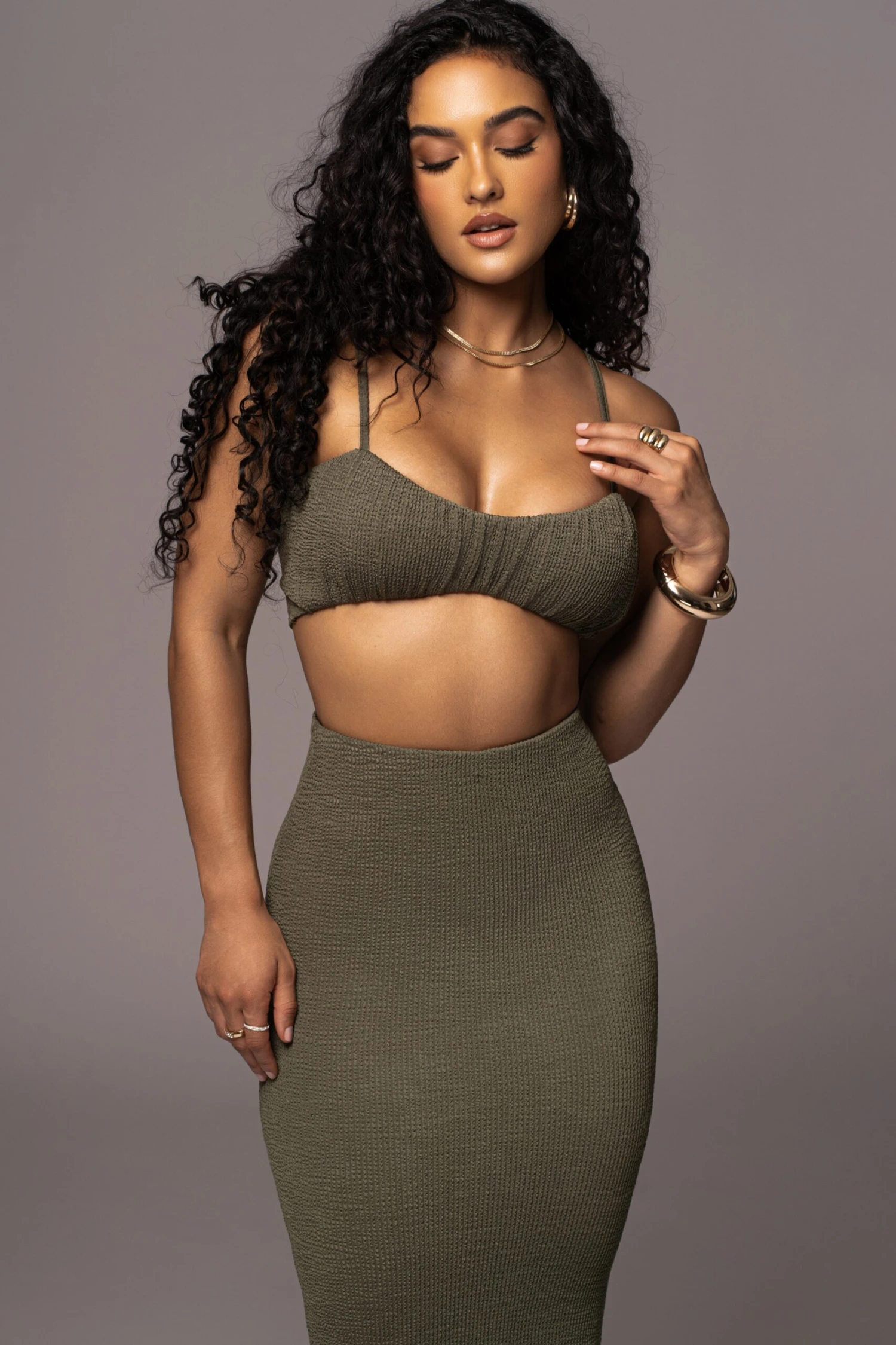 Olive Fiji 2-Piece Skirt Set 6 Olive Fiji 2-Piece Skirt Set - Image 4