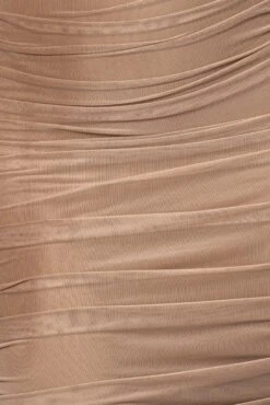 Tan Denise Ruched Dress -Lady Clothing Store PRODUCT JUL192023 NEWRESHOOTS 112