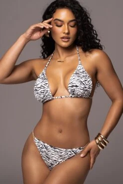 Black Arie Zebra Print 3-Piece Bikini Set -Lady Clothing Store PRODUCT JUL192023 NEWRESHOOTS 17