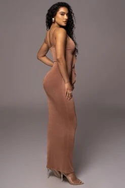 Tan Rosalinda Maxi Dress -Lady Clothing Store PRODUCT JUL192023 NEWRESHOOTS 45