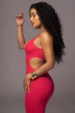 Fuchsia Ruth One Shoulder Dress -Lady Clothing Store PRODUCT JUL192023 NEWRESHOOTS 7