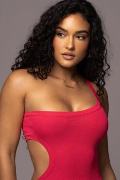 Fuchsia Ruth One Shoulder Dress -Lady Clothing Store PRODUCT JUL192023 NEWRESHOOTS 9