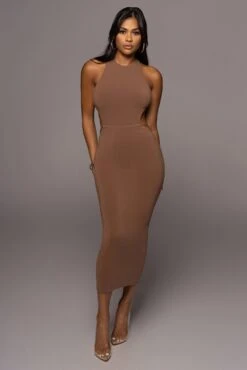 Pecan Empress Midi Dress -Lady Clothing Store PRODUCT JUL222022 BASIX 120