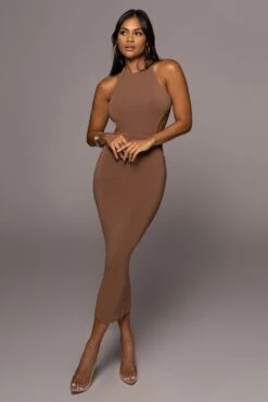 Pecan Empress Midi Dress -Lady Clothing Store PRODUCT JUL222022 BASIX 121