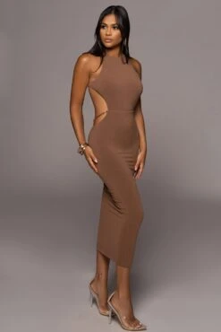Pecan Empress Midi Dress -Lady Clothing Store PRODUCT JUL222022 BASIX 122