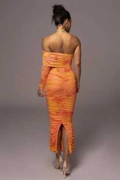 Orange Capri Ruched Dress 24 Orange Capri Ruched Dress -Lady Clothing Store PRODUCT JUL262023 ASAP 27