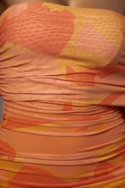 Orange Capri Ruched Dress 20 Orange Capri Ruched Dress -Lady Clothing Store PRODUCT JUL262023 ASAP 33
