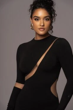 Noir Show Stopper High Neck Dress -Lady Clothing Store PRODUCT JUL262023 AUGDROP12 109