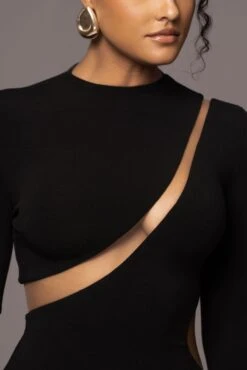 Noir Show Stopper High Neck Dress -Lady Clothing Store PRODUCT JUL262023 AUGDROP12 111