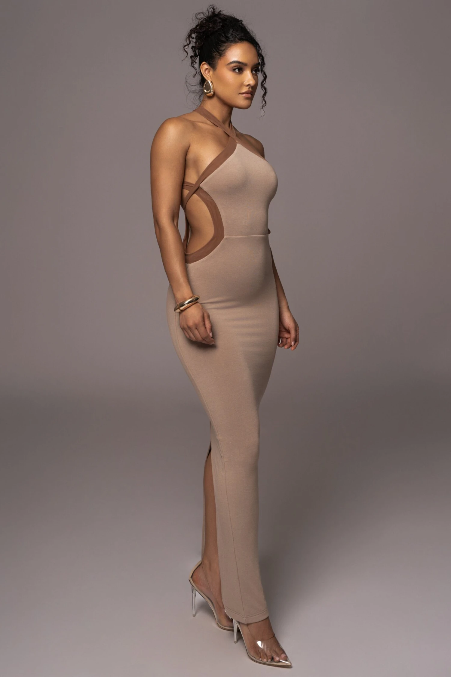 Beige Nights In Milan Maxi Dress 8 Beige Nights In Milan Maxi Dress - Image 6