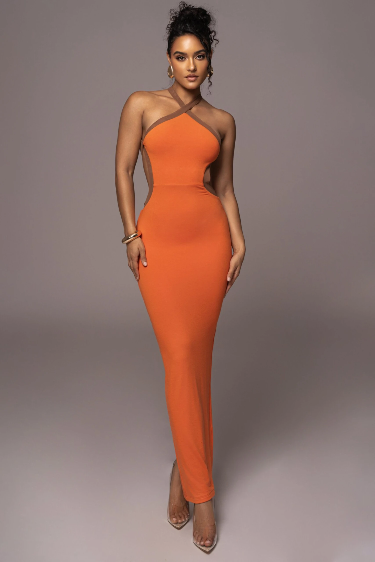 Orange Nights In Milan Maxi Dress 3 Orange Nights In Milan Maxi Dress