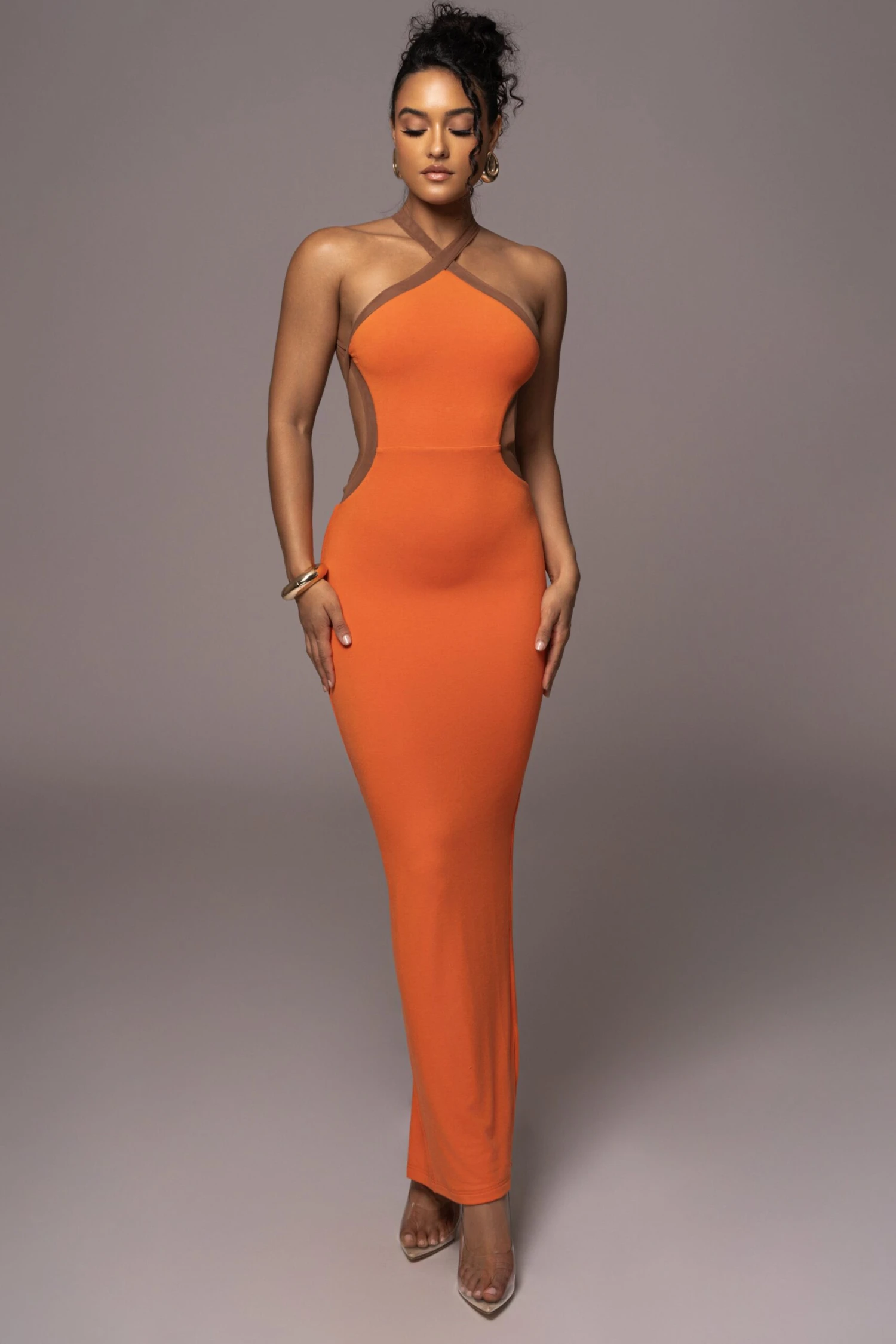 Orange Nights In Milan Maxi Dress 5 Orange Nights In Milan Maxi Dress - Image 3