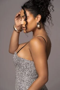 Lt. Grey Royal Tweed Midi Dress -Lady Clothing Store PRODUCT JUL262023 AUGDROP12 155