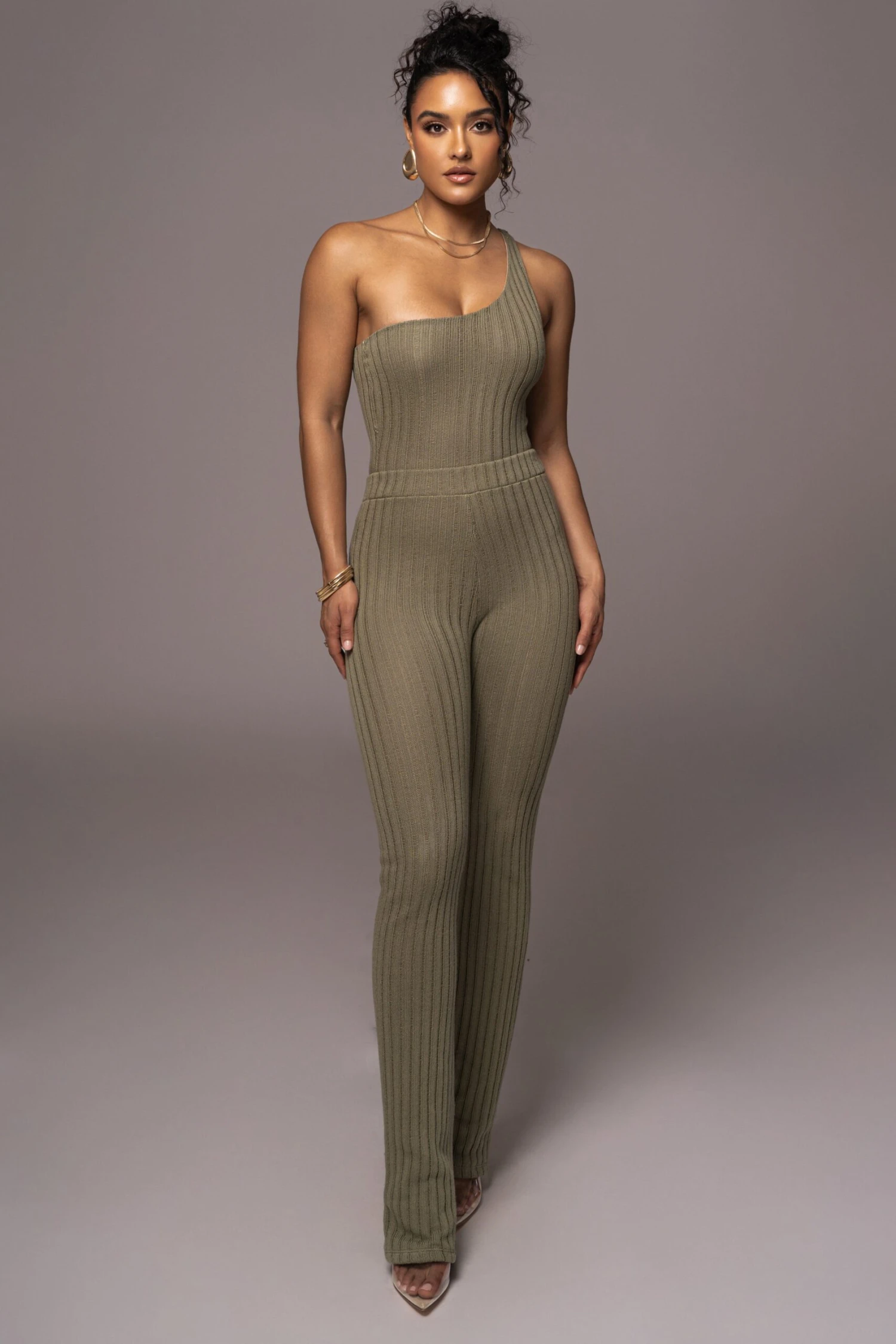 Olive Malibu Nights One Shoulder Bodysuit 6 Olive Malibu Nights One Shoulder Bodysuit - Image 4