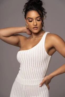 White Malibu Nights One Shoulder Bodysuit -Lady Clothing Store PRODUCT JUL262023 AUGDROP12 49