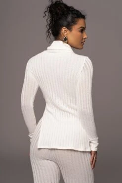 White One Call Away Ribbed Turtleneck Top -Lady Clothing Store PRODUCT JUL262023 AUGDROP12 61