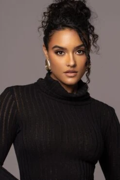 Black One Call Away Ribbed Turtleneck Top -Lady Clothing Store PRODUCT JUL262023 AUGDROP12 87