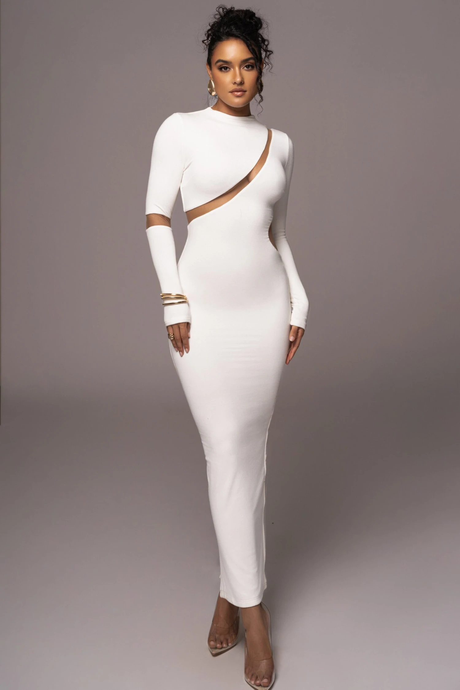 Ivory Show Stopper High Neck Dress 9 Ivory Show Stopper High Neck Dress - Image 7