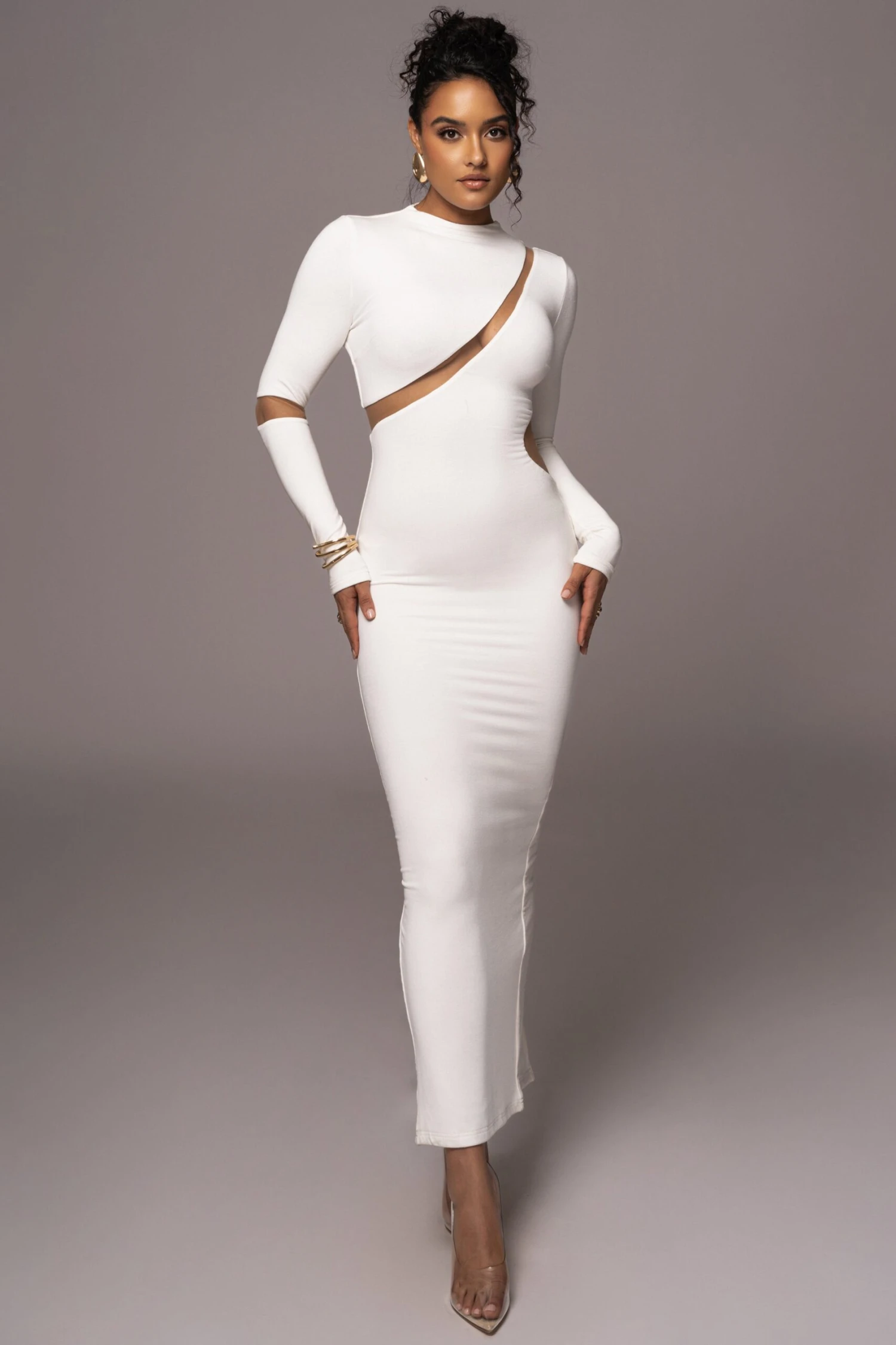 Ivory Show Stopper High Neck Dress 6 Ivory Show Stopper High Neck Dress - Image 4