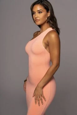 Peach Meara One Shoulder Dress 14 Peach Meara One Shoulder Dress -Lady Clothing Store PRODUCT JUL282022 BASIX 229