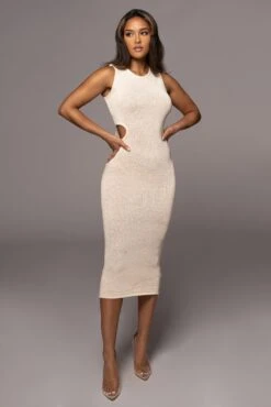 Ivory Opposites Attract Midi Dress -Lady Clothing Store PRODUCT JUL282022 MISSINGSUMMER3 2