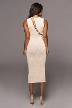 Ivory Opposites Attract Midi Dress -Lady Clothing Store PRODUCT JUL282022 MISSINGSUMMER3 4