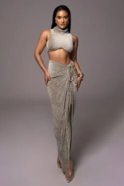 Grey Chosen One Velvet Skirt Set -Lady Clothing Store PRODUCT JUL52023 24