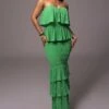Green Casa Blanca Ruffle Dress -Lady Clothing Store PRODUCT JUL52023 33