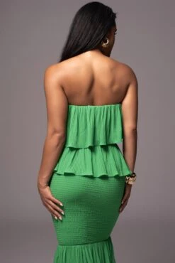 Green Casa Blanca Ruffle Dress -Lady Clothing Store PRODUCT JUL52023 37