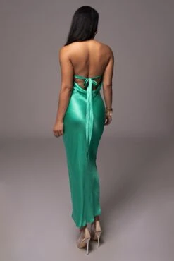Green Irina Satin Strapless Maxi Dress -Lady Clothing Store PRODUCT JUL52023 53