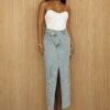 Medium Wash Denim Nila Front Slit Skirt 1 Medium Wash Denim Nila Front Slit Skirt -Lady Clothing Store PRODUCT JUL52023 CROCHET2 106